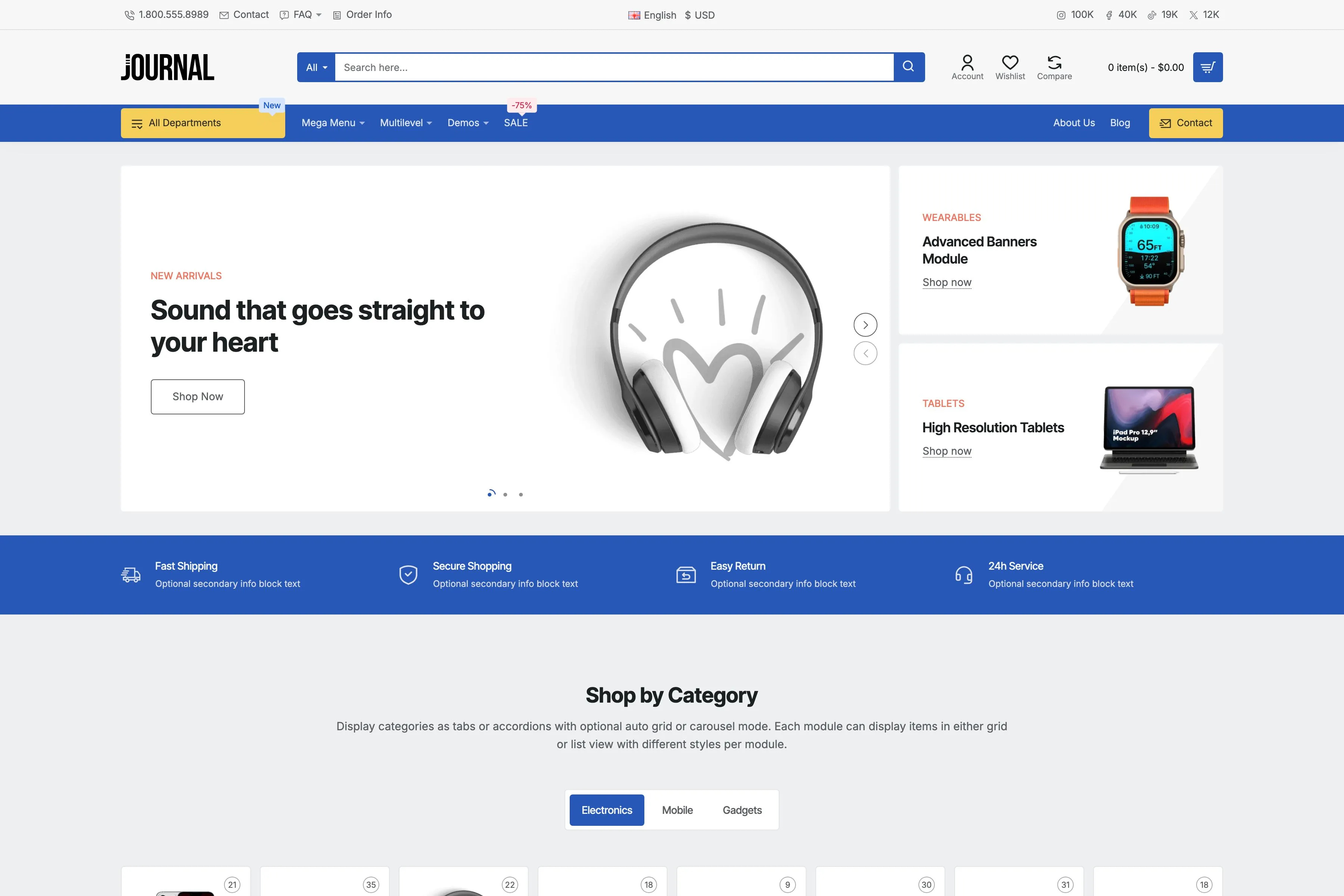 Journal demo 1 storefront preview