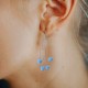 Short Blue Earrings